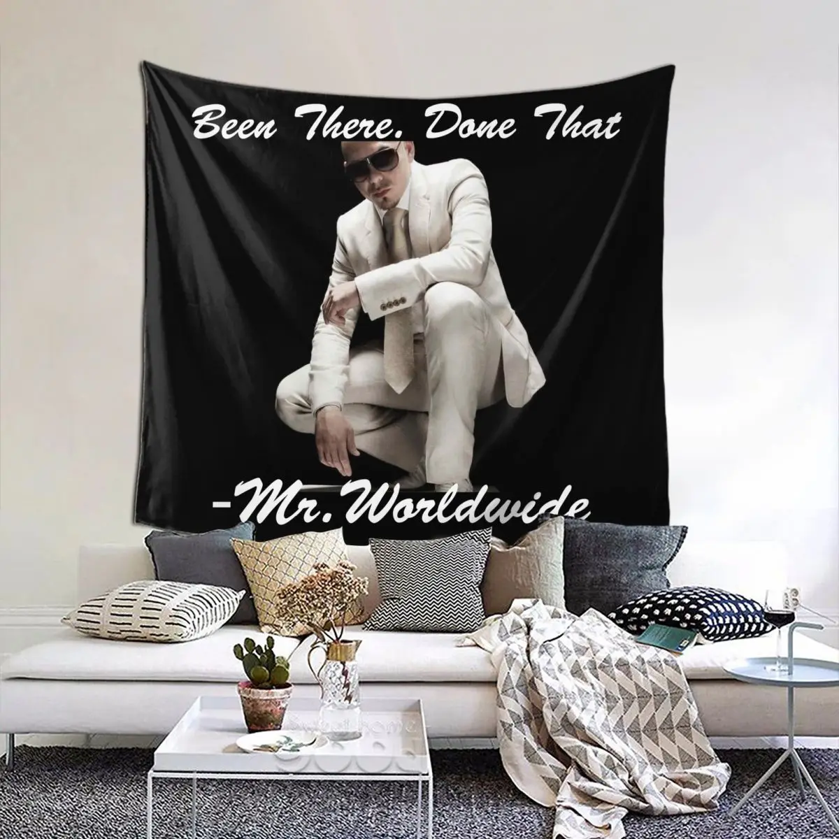 

Pitbulls Mr Worldwide 18 Tapestry Rap Star Singer Tapestry Wall Bedspread Bohemian Hanging Blanket For Bedroom Dorm