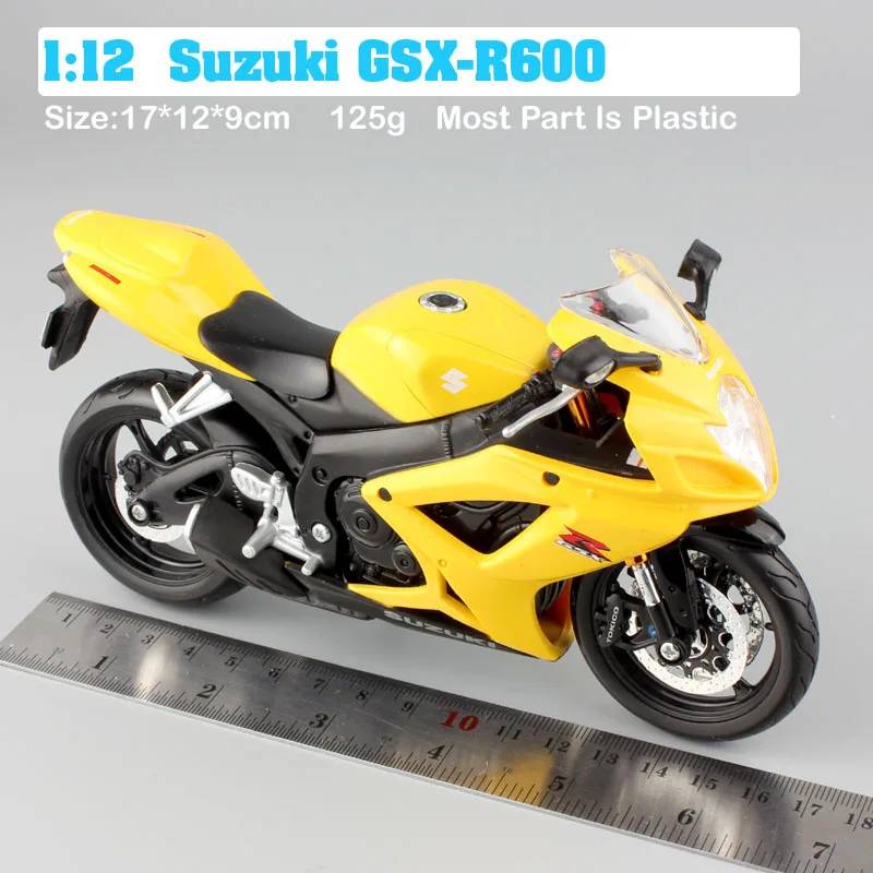 Masito 1/12 весы Suzuki GSXR600 GSX supersport Diecasts& Toy Vehicles модель мотоцикл игрушка миниатюрные сувенир для взрослых