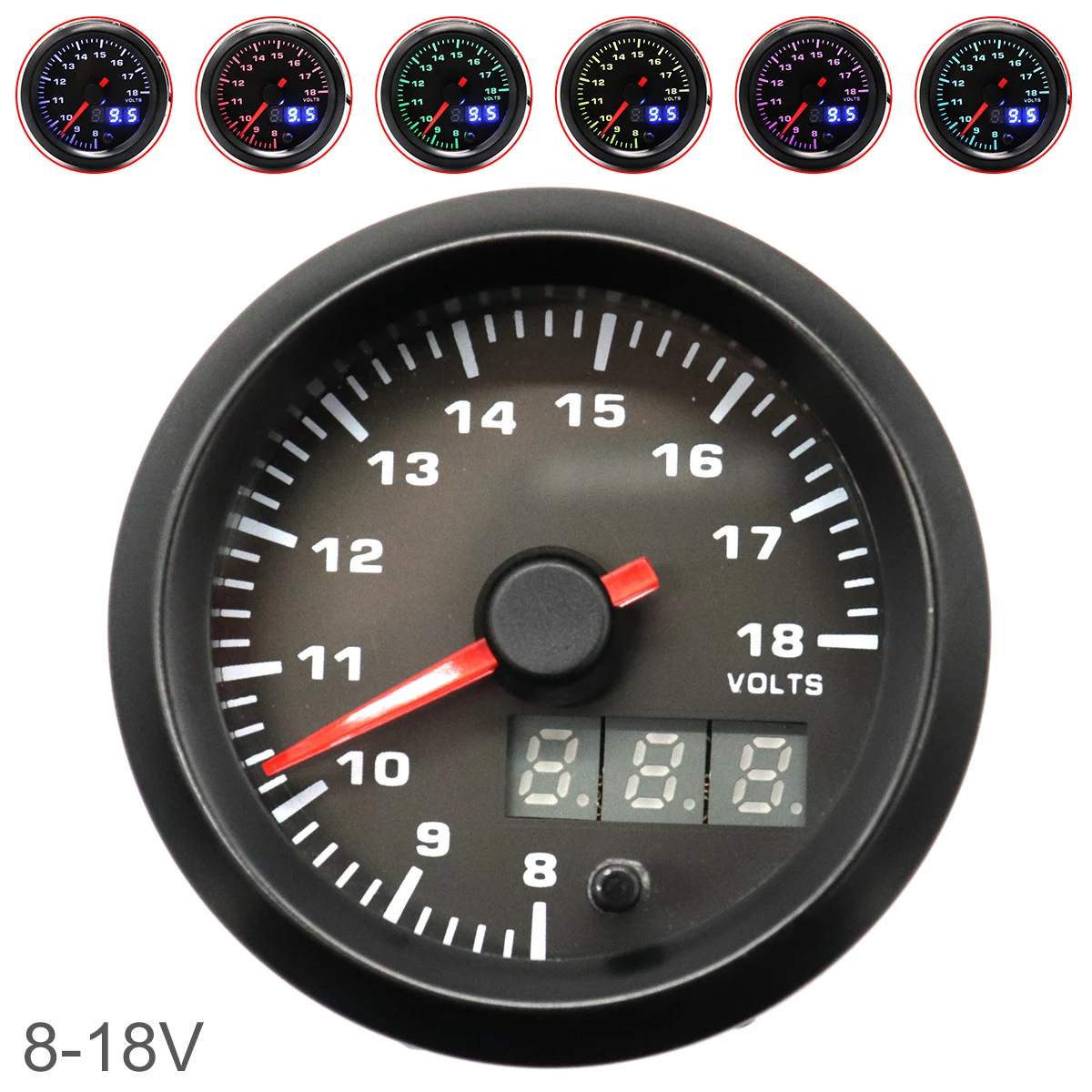 

Новый 52 мм 2 дюйма двойной Дисплей Универсальный Автомобильный вольтметр с NPT1/8 Сенсор 7 цветов Подсветка светодиодный цифровой Дисплей для ...