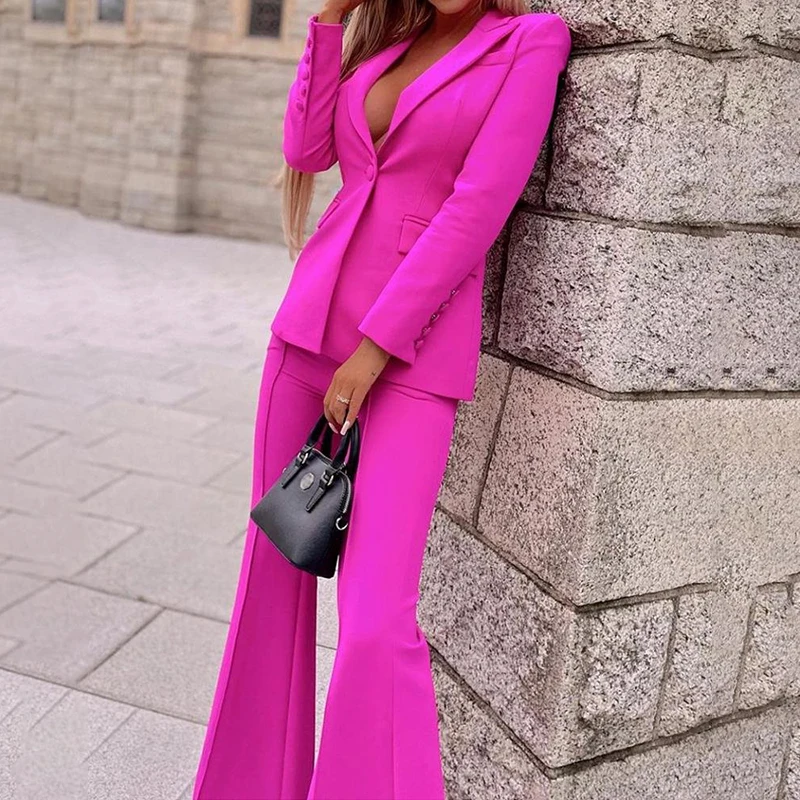 

Женский костюм из двух предметов, Кардиган с длинным рукавом и брюки, однотонный комплект из 2 предметов, Женский Повседневный комплект из б...