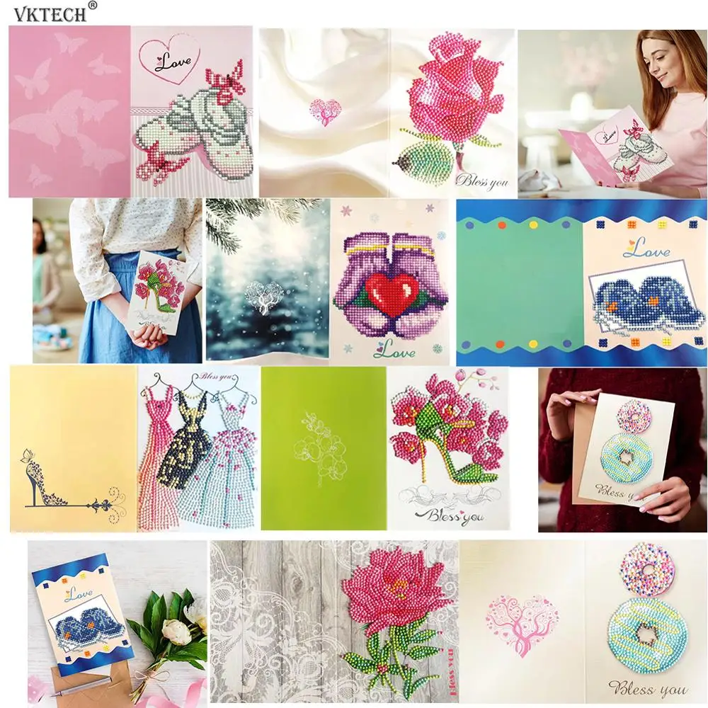5D DIY алмазная живопись День Святого Валентина открытка праздничные подарки на