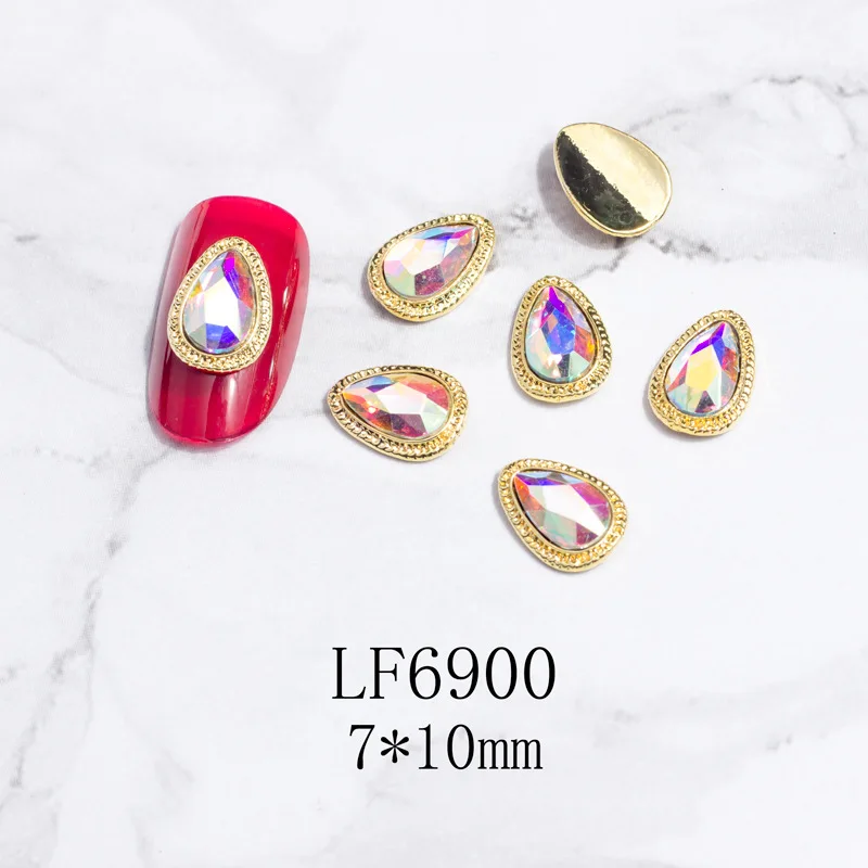 

New 10pcs Colours Charm Alloy Diamonds 3D Nail Art Decorations Shiny Crystal Jewelry Flatback Designs Manicure DIY Accessory