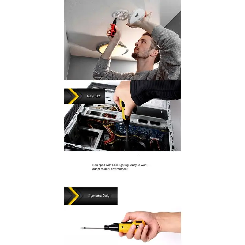 

LED Electric Screwdriver Rechargeable Multi-Function Screwdriver Mini Electric