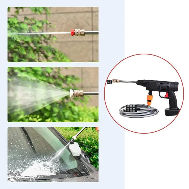 Pаспродажа 800 Вт Беспроводная Автомойка высокого давления, водяной пистолет для мойки автомобиля, портативный генератор пены высокого давления для ...