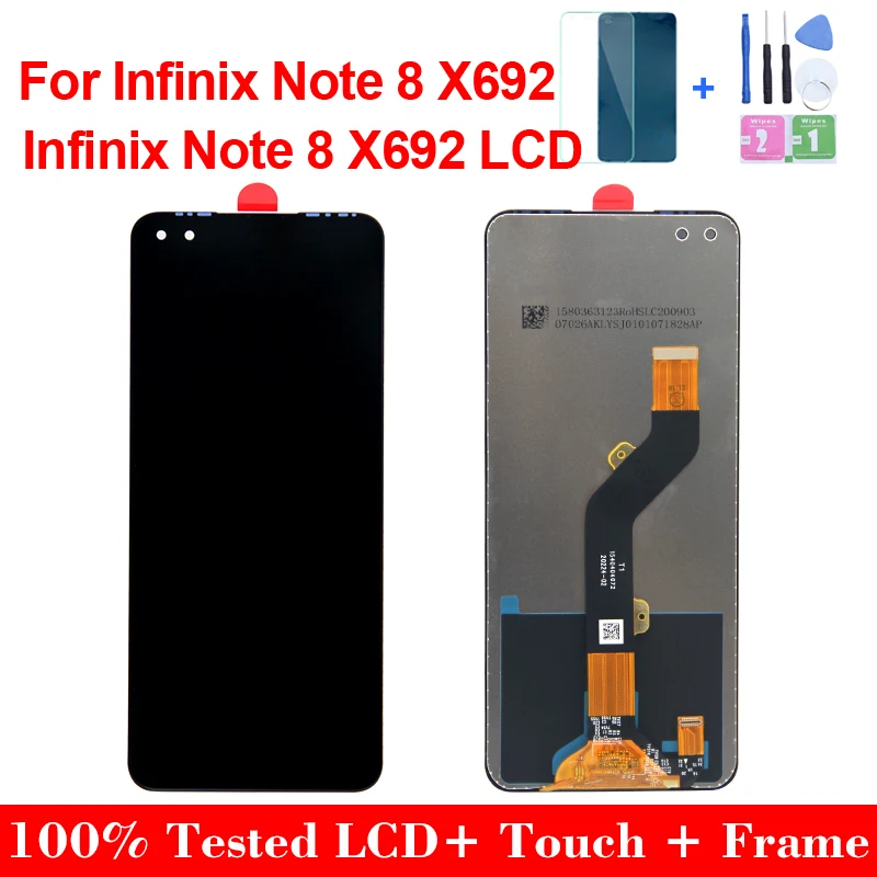 

6.95" 100% New Original For Infinix Note 8 X692 LCD Display Touch Screen Digitizer Assembly Brand New Repair Replacement Parts