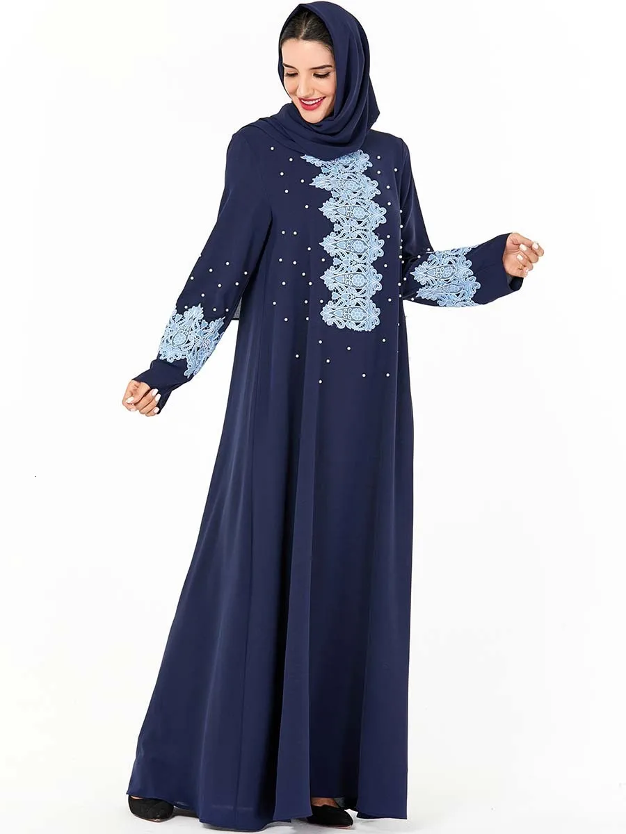 Женское свободное платье с завышенной талией элегантное мусульманское