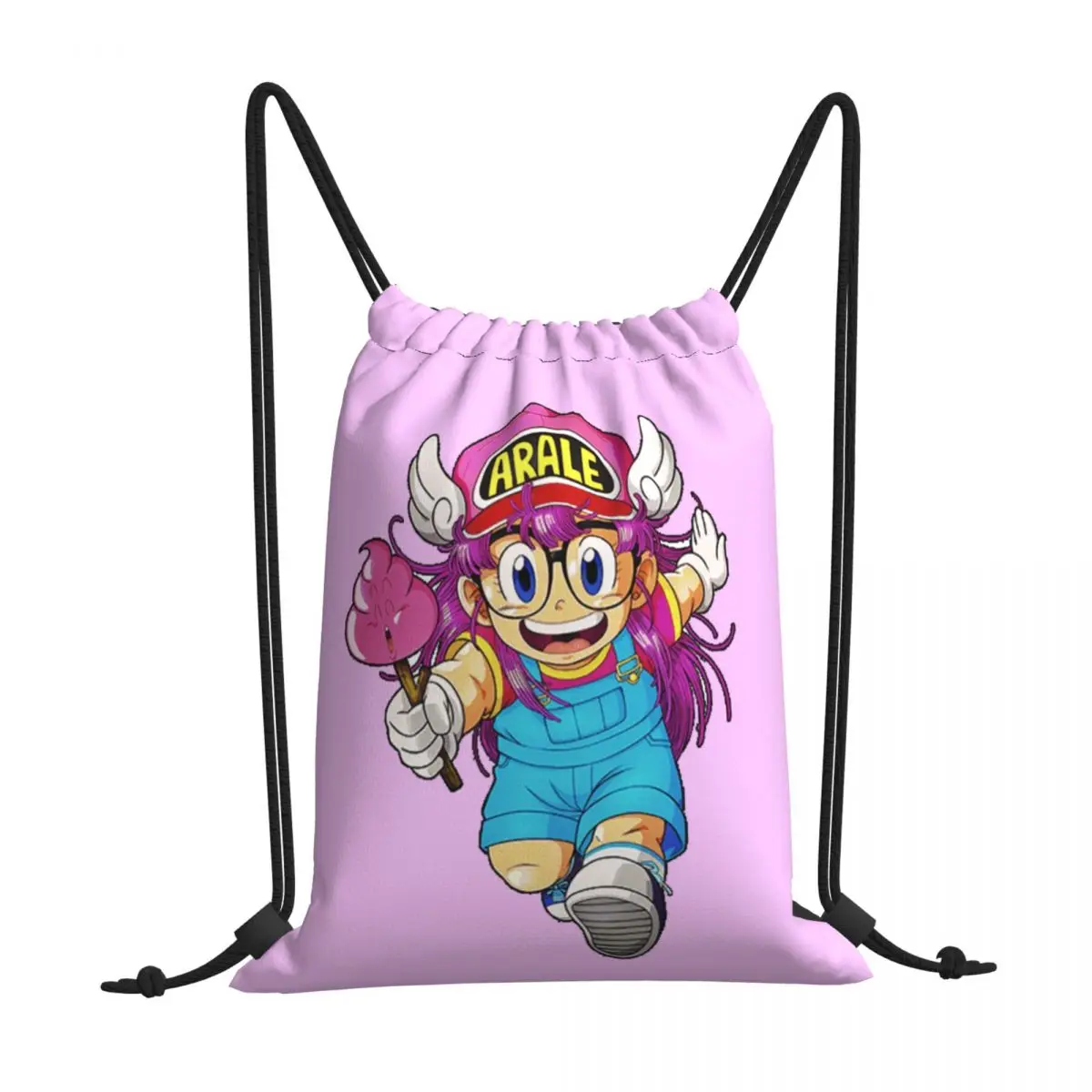 

Аниме Smile Dr.Slump Arale милые сумки на шнурке для покупок обуви одежды Многофункциональный портативный рюкзак для подростков