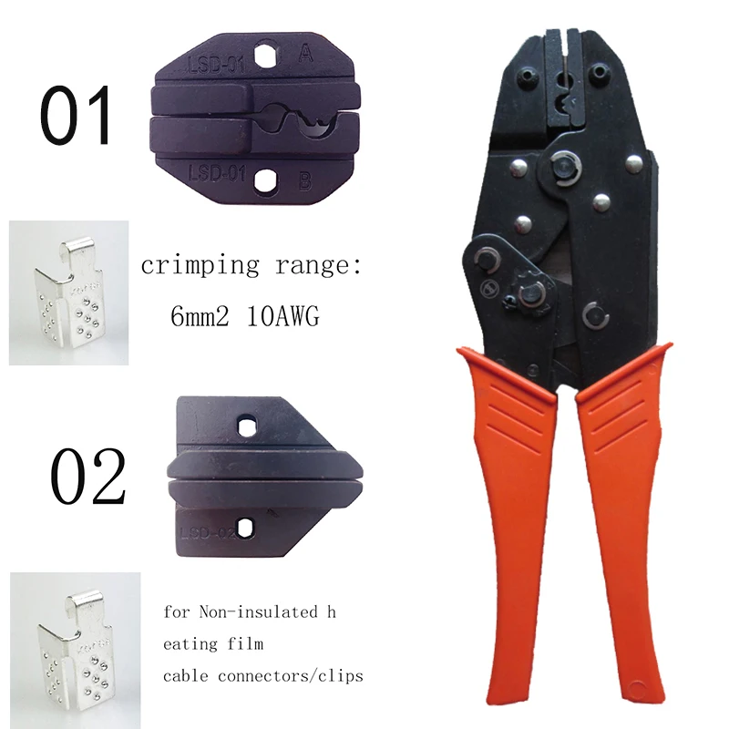 Ручные обжимные штампы для нагревательной пленки неизолированные клещи клемм