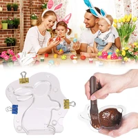 3d easter bunny mold chocolate candy cake jelly baking tools non stick diy mold for easter decoration1
