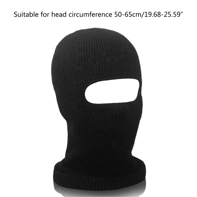

Unisex Winter Knitted One Hole Ski Mask Balaclava Beanies Hat Cycling Windproof Helmet Lining Full Face Cap Neck Warmer