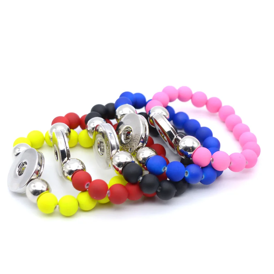 Желтый силиконовый браслет с кнопками подходит для металлических кнопок 18 мм/12