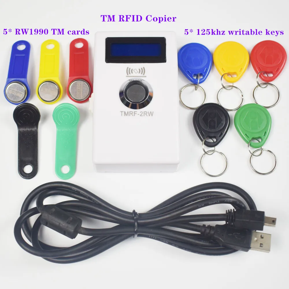 Дубликатор карт ТМ RFID портативный RW1990 TM1990 TM1990B Ibutton DS 1990A I Button 125 кГц EM4305 T5577 EM4100