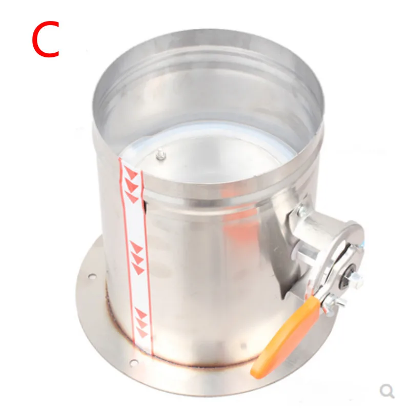 51 150 мм наружный диаметр Нержавеющая сталь ручная Демпферная заслонка с фланцем