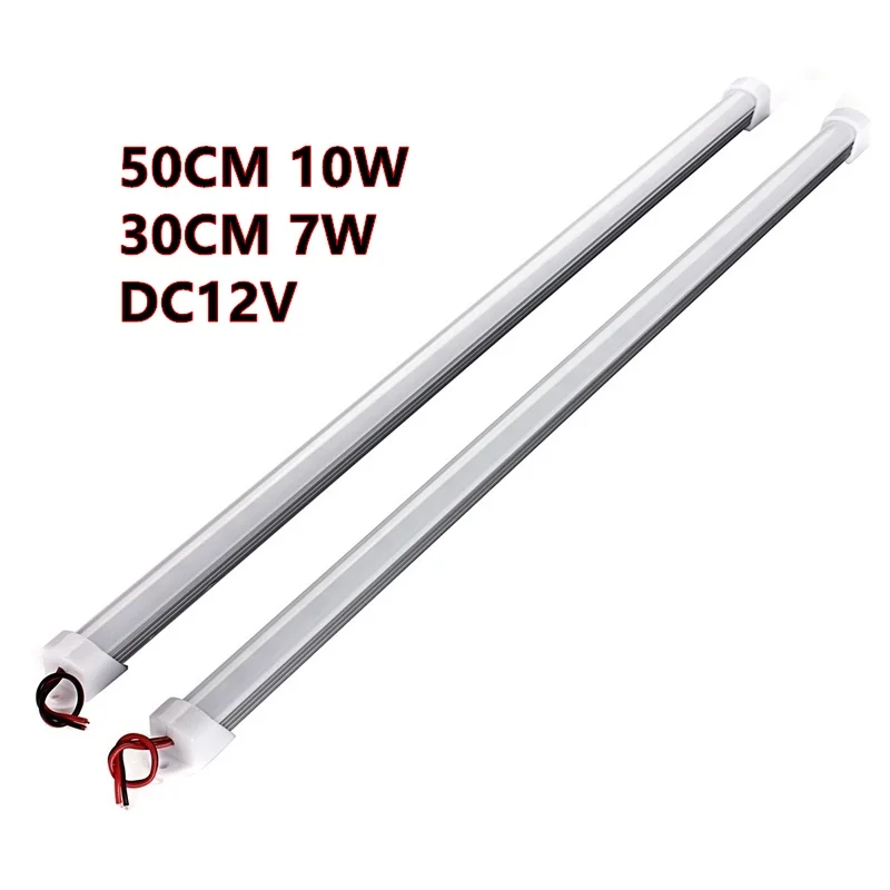 

10Pcs 5Pcs DC12V 30/50CM Waterproof LED Rigid Strip Light Lamp Bar Display Cabinet Under Counter Closet Car Interior Lighting