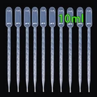 Бесплатная доставка! 20  1000 шт., 10 мл Пластик флакон-капельница пипетки Градуированные прозрачная пипетка пипетки 295 мм Длина, цена со скидкой!