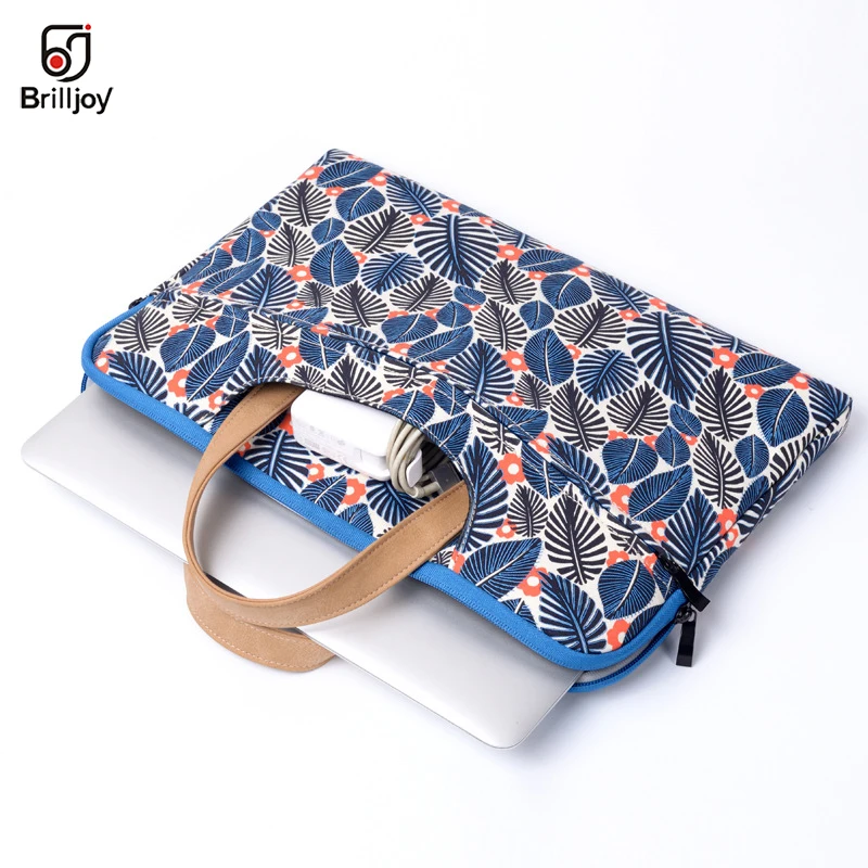 Brilljoy printing Style Laptop briefcase for women Apple computer bag liner package fashion laptop bag Unisex briefcase handbag