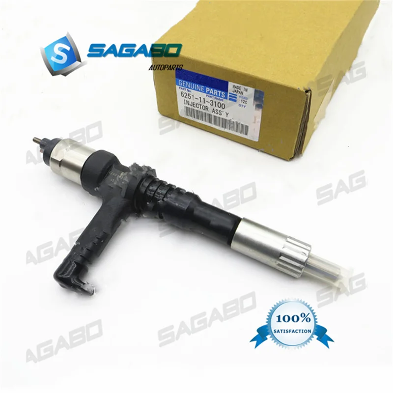 

GENUINE AND BRAND NEW COMMON RAIL FUEL INJECTOR 095000-6070, 6251-11-3100, 6251-11-3101 FOR PC350-7, PC400-7 ENGINE