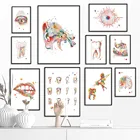 Холст для живописи Wall Art Печать Зубы ушиками для глаз анатомический плакат Nordic Стиль модульная фотографии научно-исследовательских, офиса, дома