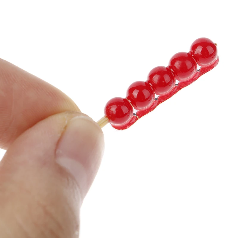 

Latest 10PCS 1:12 Dollhouse Miniature Food candied gourd on a stick Food for Doll Toy