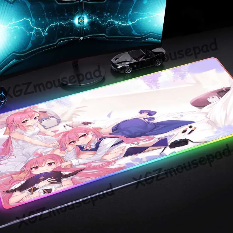 XGZ аниме милая подушка в виде пингвина на заказ большой RGB игровой коврик для мыши