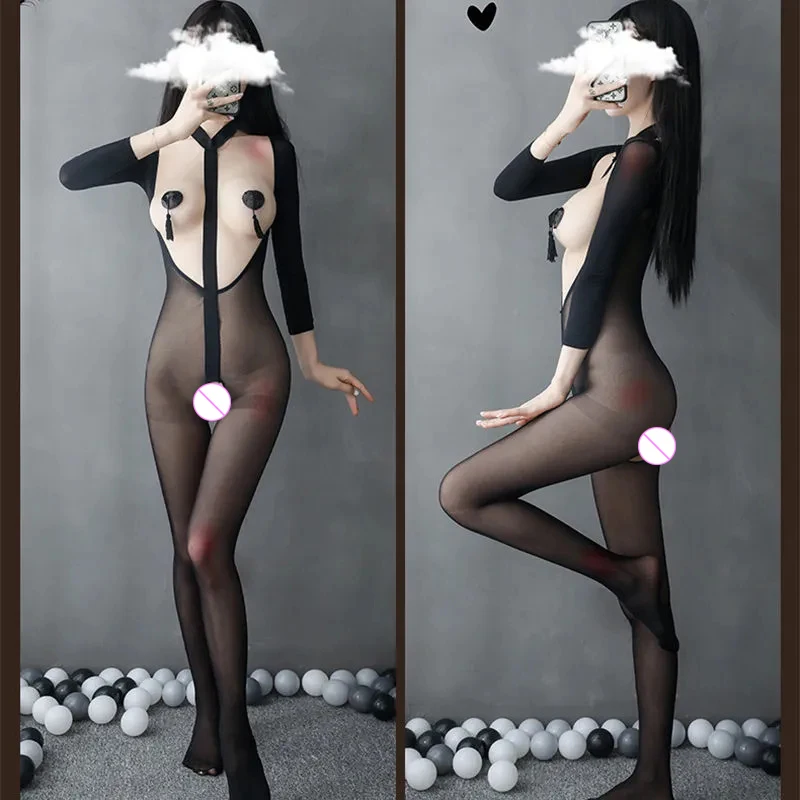 

Сексуальное нижнее белье, Чулки с вырезами, экзотические колготки, облегающее боди для девочек, соблазнительное боди с вырезами, нижнее бел...