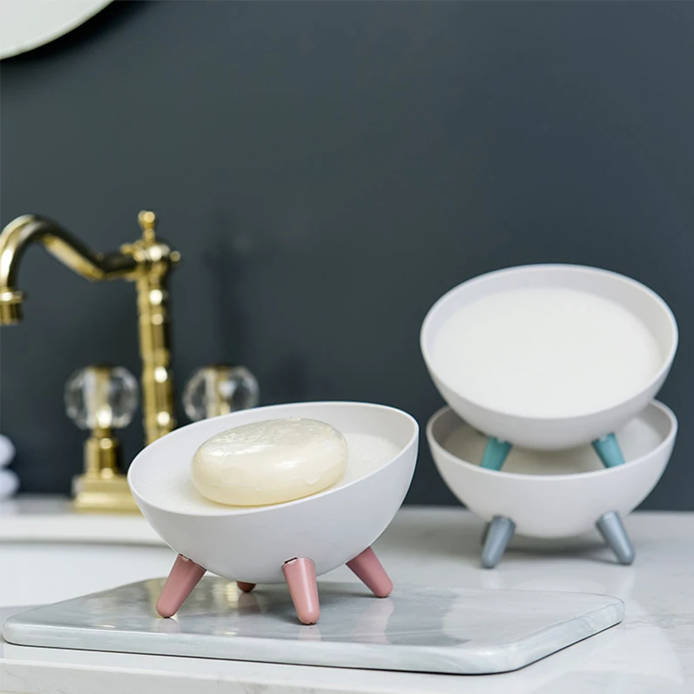 

1PC Cute Hemispherical Sponge Drain Soap Holder Bathroom Soap Dish Toilet Rack Punch-free Drain Soap Box