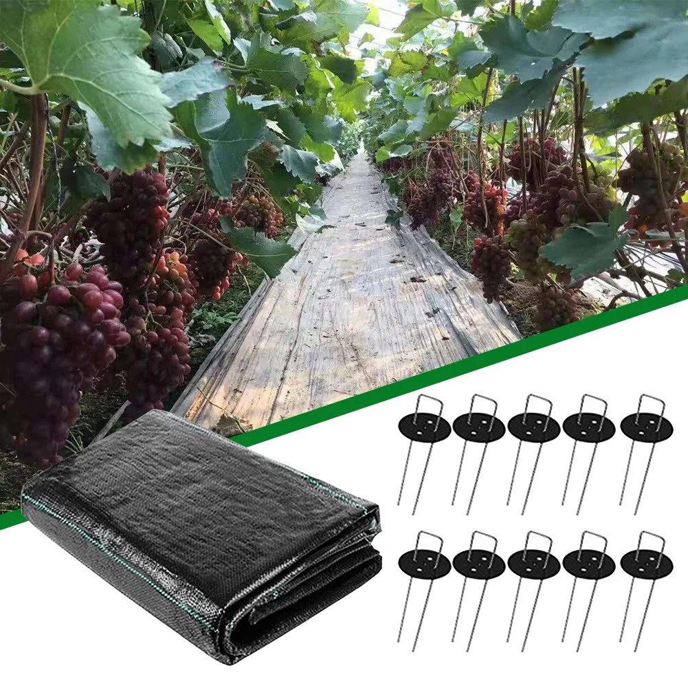 

PE Easy Install Solid Membrane Greenhouse Ground Cover Sunscreen Anti Grass Weed Control Fabric Outdoor Garden Permeable