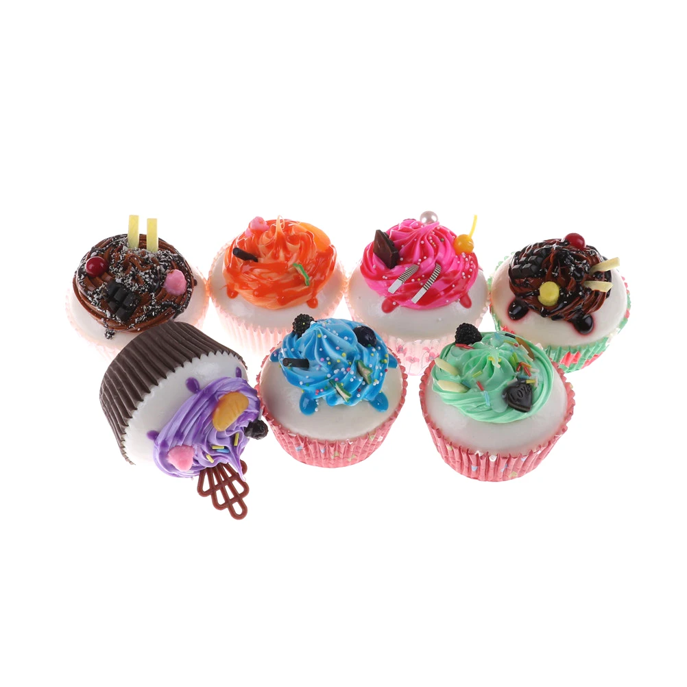 

1PCS Kawaii Simulation Artificial Cake Ice Cream Miniature Dollhouse Kitchen Toys Craft Toys Home Decoration Accessories Decor