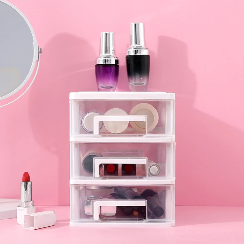 Многоуровневый ящик для хранения пластиковый прозрачный дома и офиса держатель