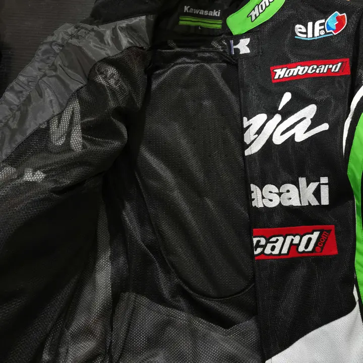 Летняя мотоциклетная Мото GP для KAWASAKI куртка гоночная команда мотоцикл езда с протекторами одежда