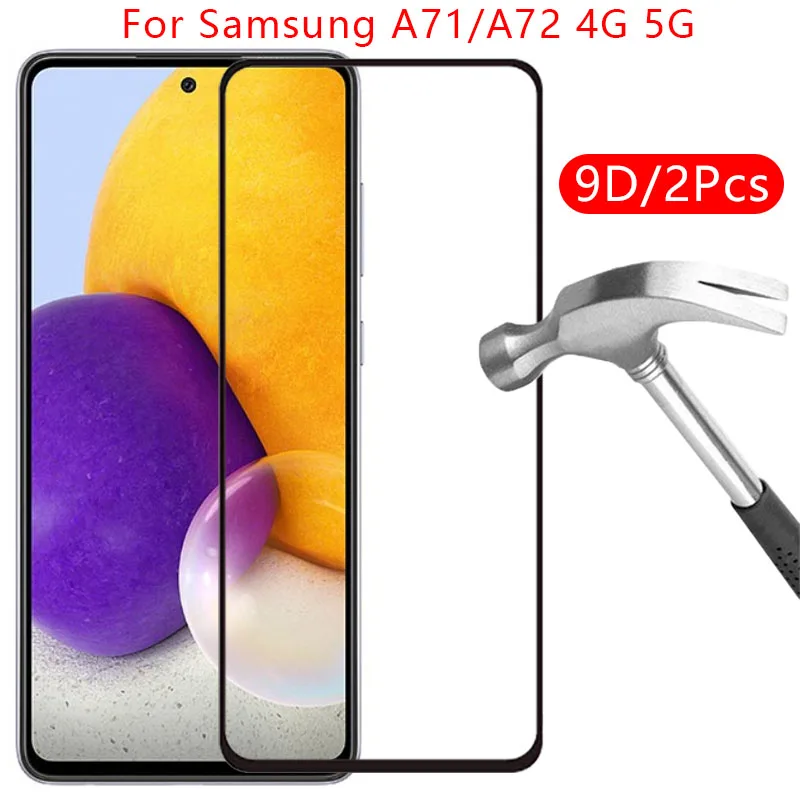 

9d защитное закаленное стекло для samsung a71 a72 4g 5g, Защита экрана для galaxy a 71 72 71a 72a samsunga71 samsunga72 samsun