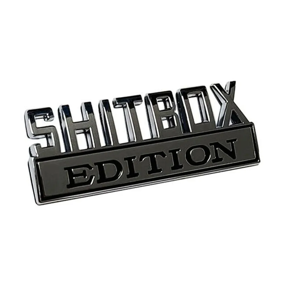 

1pcs Car Sticker Badges Car Chrome FOR Chevy Ford SHITBOX EDITION Brand New