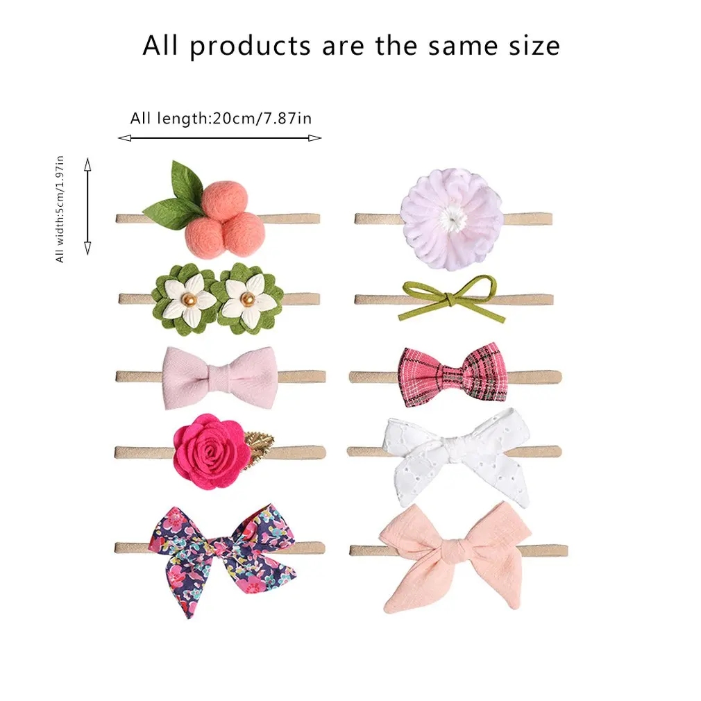 

Hot Baby bow hair band children pink photo hairband without trace headband handmade non-woven flower bow Girls Hair Accessories