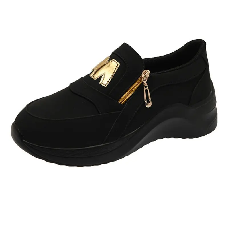 

Large size 2021 spring new sports flat heel shallow mouth Sequin casual single shoes women's