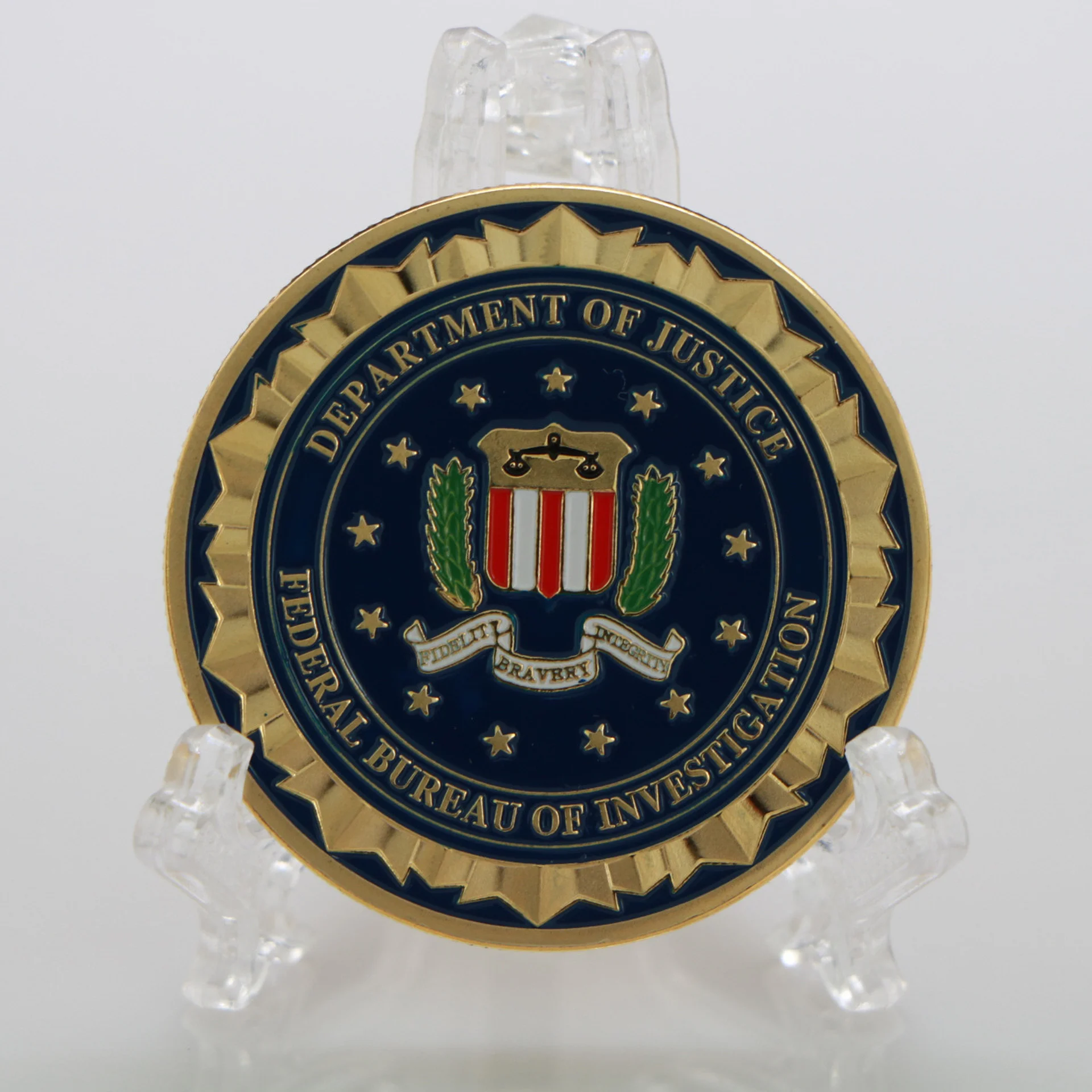 

Spot U.S. Department of Justice painted gold-plated commemorative coin Badge Collection Coin Home Decoration