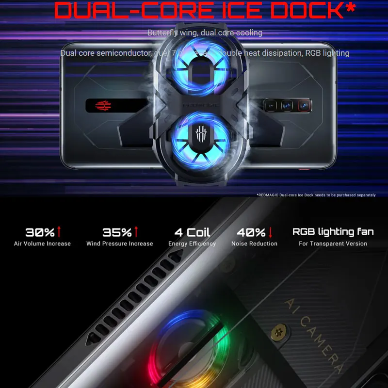 Смартфон NUBIA Red Magic 6S Pro 6 8 дюйма 165 Гц Восьмиядерный процессор Snapdragon 888 + тройная