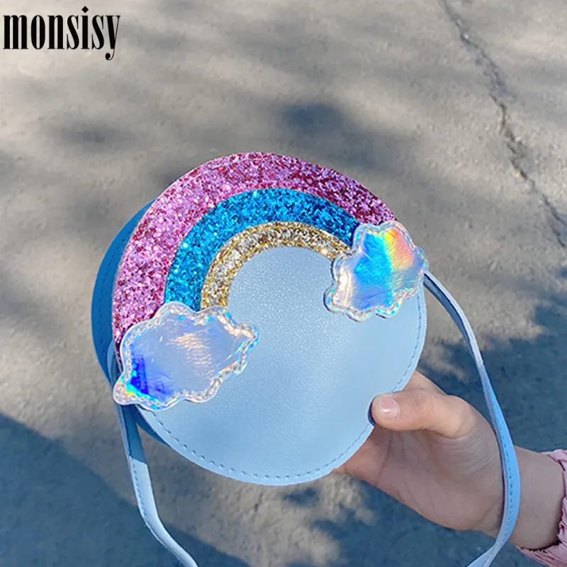 Радужная сумка Monsisy для девочек Детский кошелек милая миниатюрная через плечо