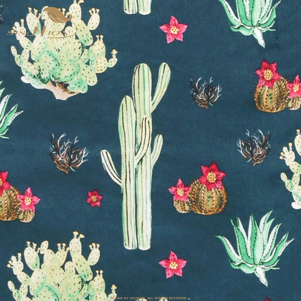 SISHION кактус Цветочный принт хлопковые мини юбки SS0008 2021 летние пикантные для
