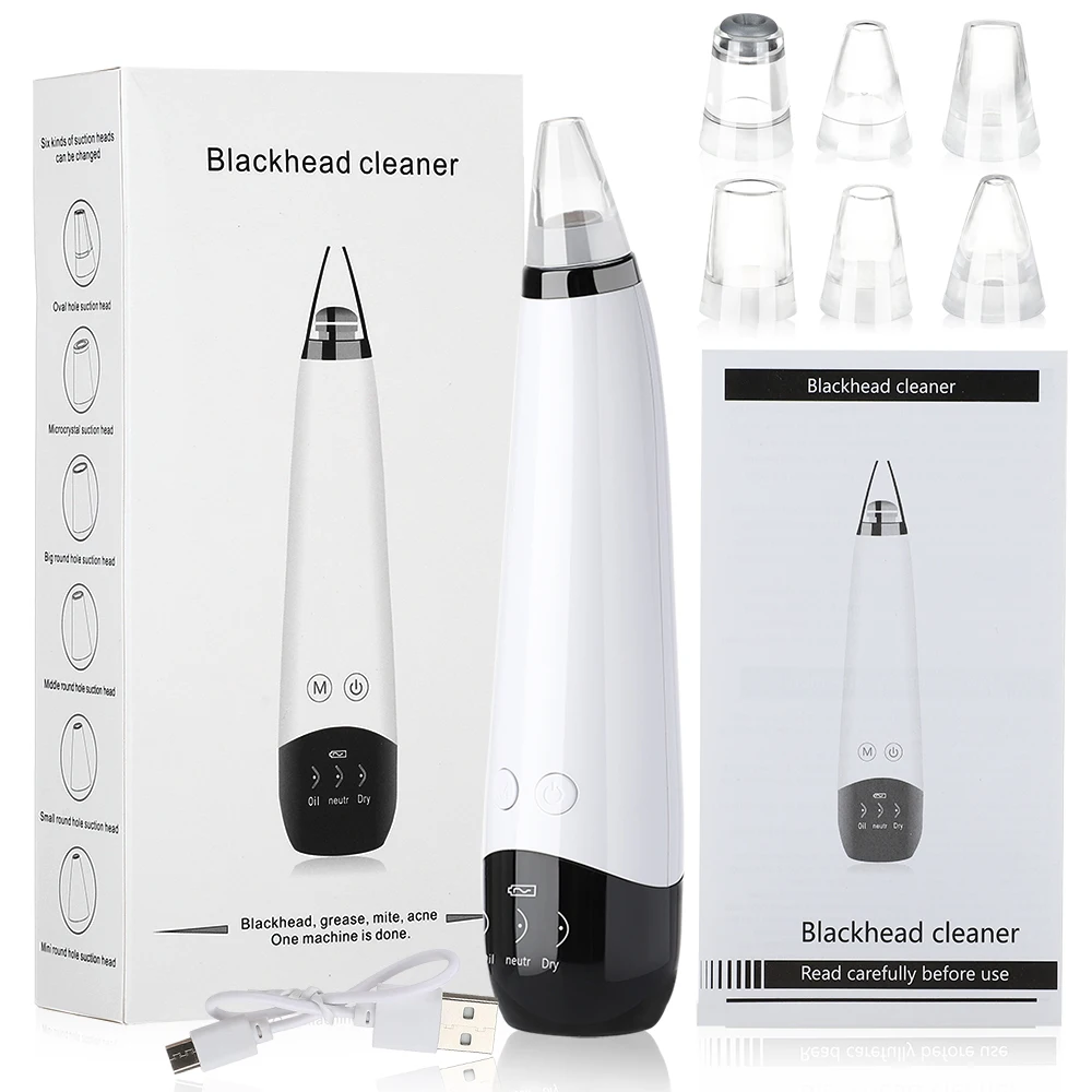 

Blackhead Remover Face Deep Nose Cleaner T Zone Pores Acne Pimple Removal Vacuum Suction Face Diamond Beauty Clean Skin Tool