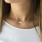 Ожерелье JUJIE из нержавеющей стали, минималистичное ожерелье-чокер для женщин, 2021 Изысканная Золотая ожерелье, ювелирные изделия, Прямая поставкаоптовая продажа