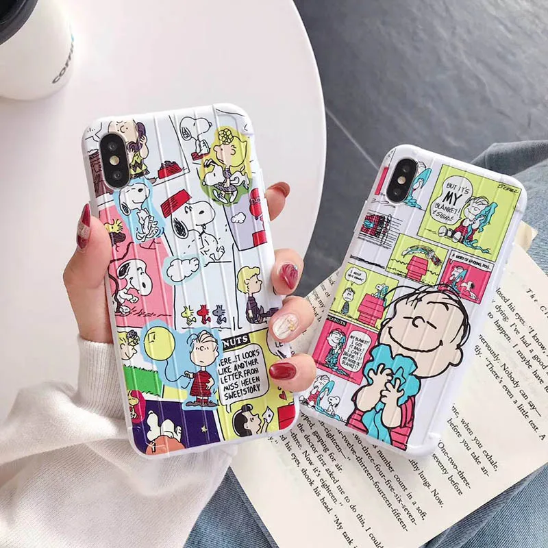 Чехол для iphone 11 Pro Max X XS MAX XR 6 6s 7 8 Plus из мягкого ТПУ с мультипликационным принтом