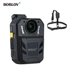 Переносная Камера BOBLOV, телескопическая камера 32 МП, HD 1296P, видеорегистратор, нагрудный ремень безопасности, полицейская камера с дистанционным управлением