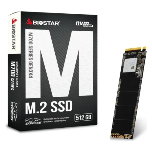Biostar M700 512GB SSD M.2 Nv Up 2000 MB/S-1600 MB/S SS263PME35