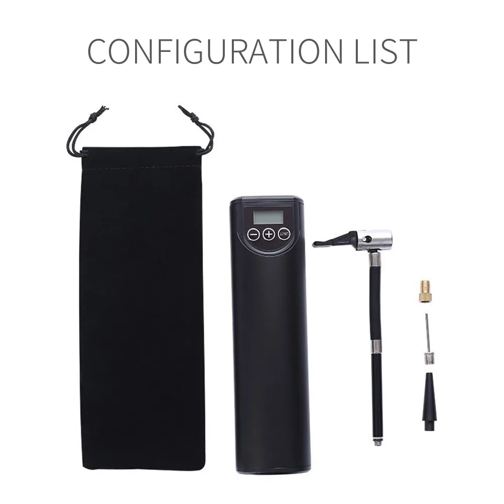 Comprar Mini Compresor De Aire Portátil Para Coche, Inflador De Neumáticos Conveniente Para Bicicleta De Montaña Y Carretera, Pantalla Digital Recargable, Accesorio De Bomba De Neumáticos