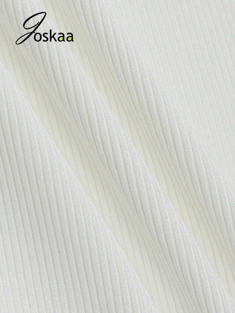 

Joskaa Line Up Matching Set Women 2 Pieces Tracksuit Solid White Active Sportswear Summer Backless Outwear 2021 Sexy Clubwear