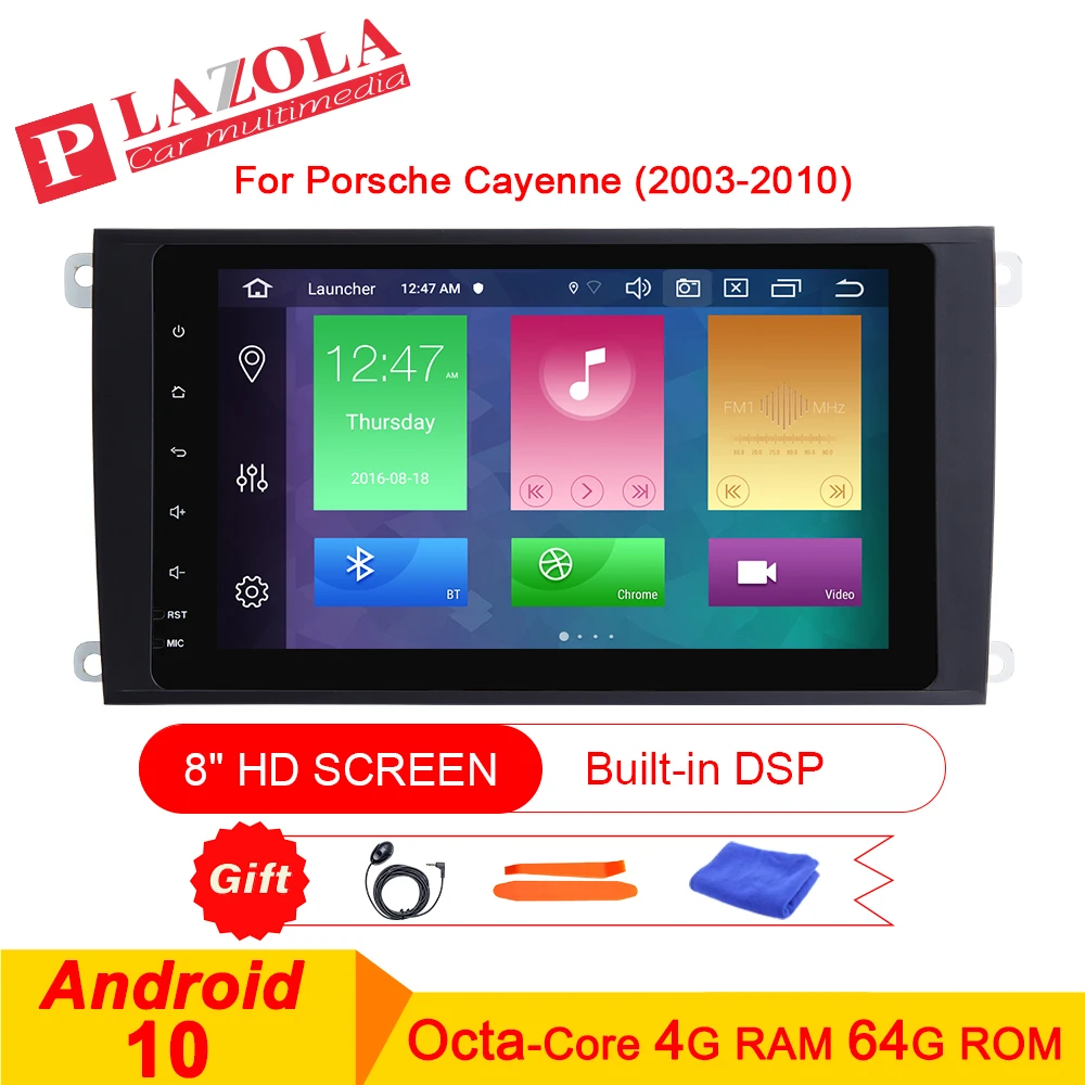 Android 10 Автомобильный мультимедийный Стерео GPS плеер для Porsche Cayenne S GTS Turbo Diesel 2003-2010