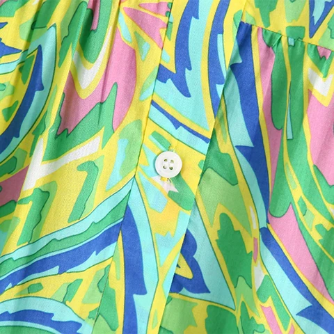 Женское винтажное платье-рубашка средней длины, платье с цветочным принтом, отложным воротником и рукавом три четверти, свободное платье на пуговицах