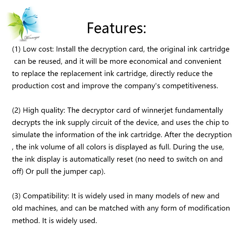 WINNERJET безрывные решения для принтеров Epson код активации ключа прошивки |