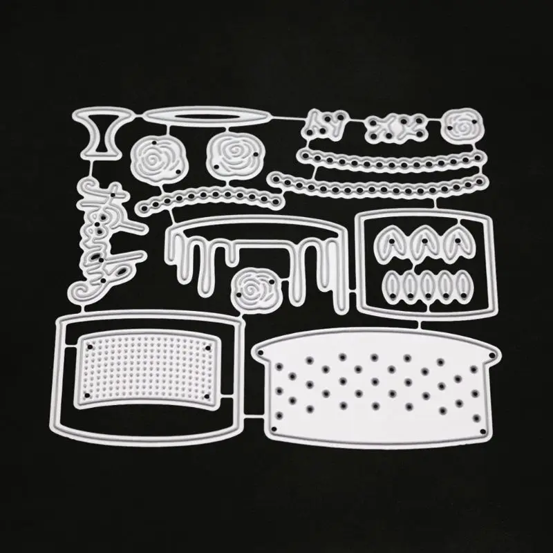 Торт ко дню рождения металлический Трафаретный вырубной штамп трафарет для