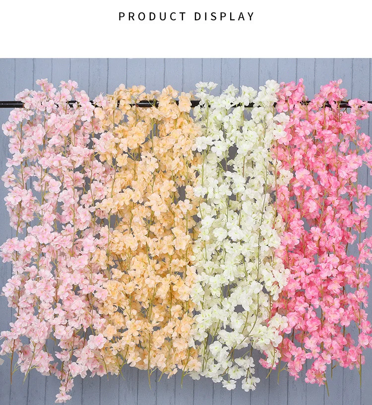 135 цветочные бутоны 1 шт. шелк искусственный цветок вишневого дерева розы лоза